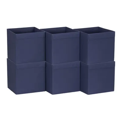 Household Essentials Set of 6 Lip Pull Collapsible Fabric Cube