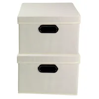 Household Essentials Collapsible Storage Box Set, Natural