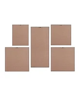 Madison Park Blue Horizon Gallery Art with Bronze Frame Set of 5