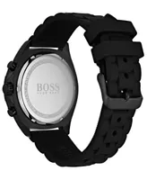 Hugo Boss Men's Chronograph Intensity Black Rubber Strap Watch 44mm