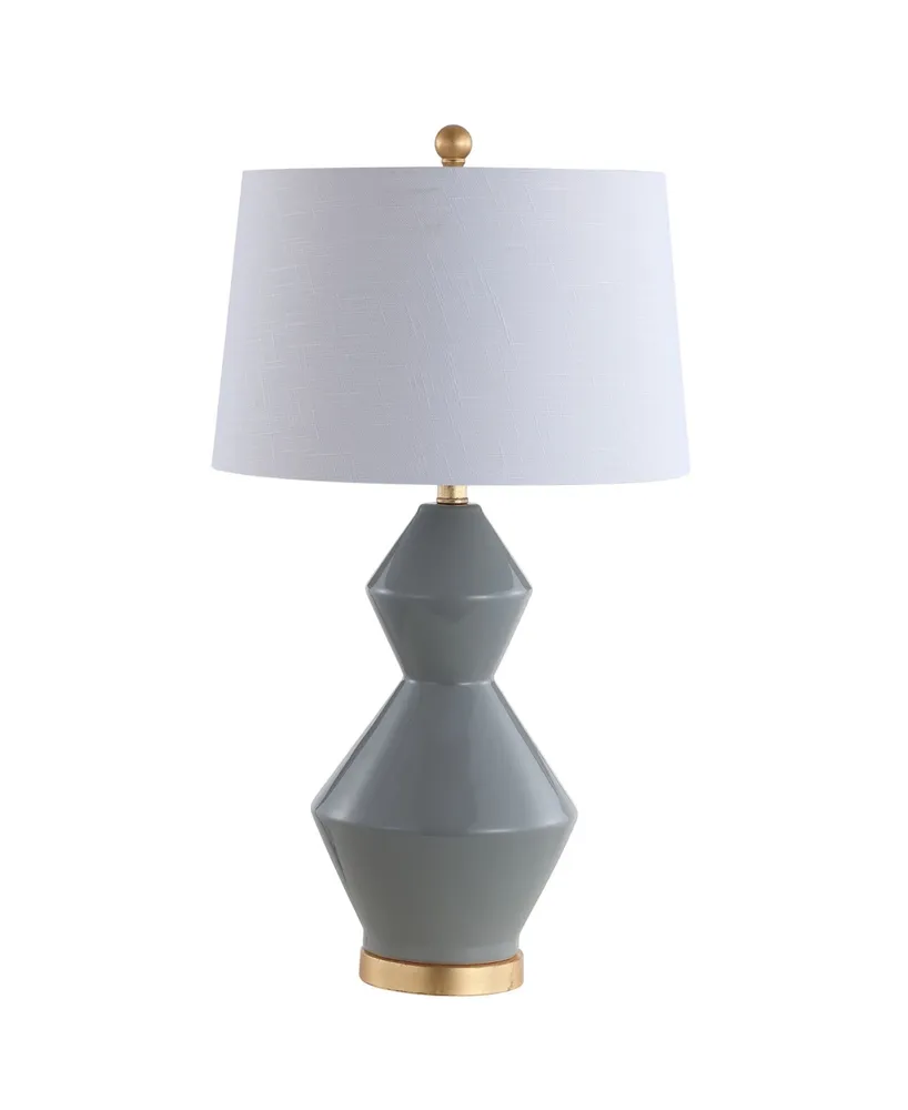 Jonathan Y Alba Geometric Ceramic/Metal Led Table Lamp