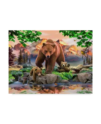 Howard Robinson 'Bear Family' Canvas Art - 24" x 18" x 2"