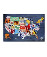 Design Turnpike 'Usa Map' Canvas Art - 32" x 22" x 2"