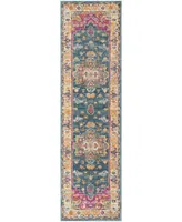 Safavieh Madison MAD202 Blue and Multi 2'3" x 8' Runner Area Rug