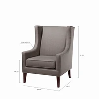 Madison Park Barton Fabric Accent Chair with Nailheads