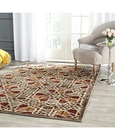 Safavieh Infinity INF560 Brown and Beige 5'1" x 7'6" Area Rug