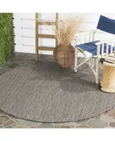 Safavieh Courtyard CY8022 and Beige 6'7" x 6'7" Round Outdoor Area Rug