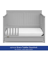 Graco Hadley 5-in-1 Convertible Crib with Drawer (Pebble Gray)