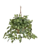 Nearly Natural Pothos Hanging Basket Silk Plant