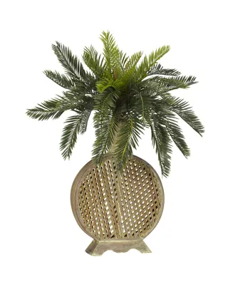 Nearly Natural Cycas w/ Decorative Vase Silk Plant