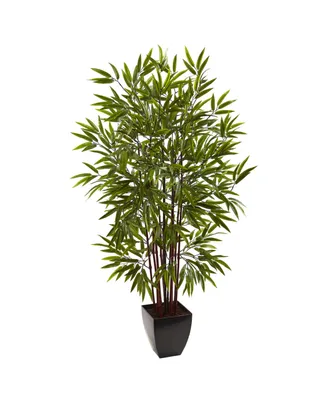 Nearly Natural 5' Bamboo Silk Tree w/ Planter