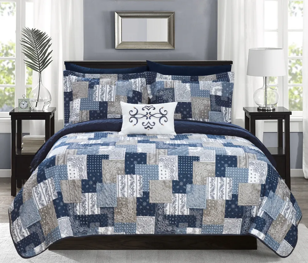 Chic Home Eliana 6 Piece Twin Bed in a Bag Quilt Set