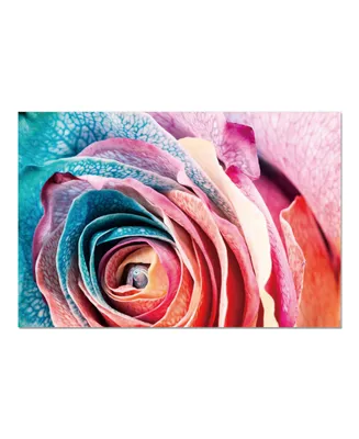 Chic Home Decor Rosalia 1 Piece Wrapped Canvas Wall Art Rose In Bloom -20" x 27"