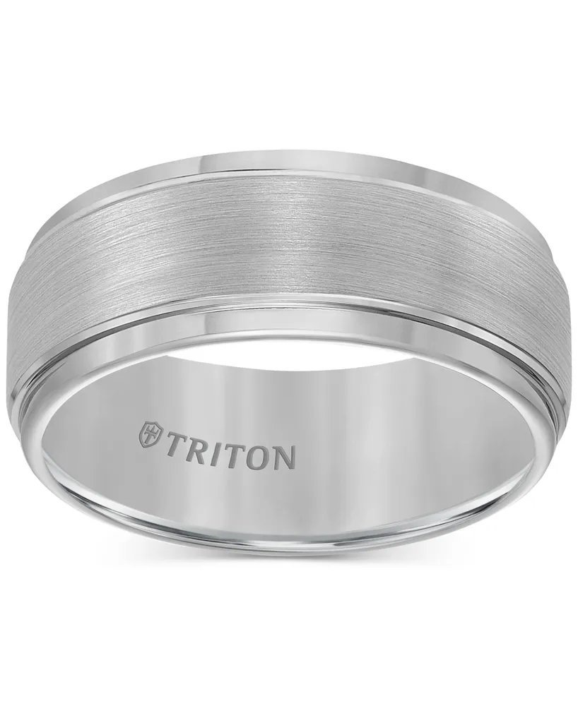 Triton Men's Ring, Tungsten Carbide Comfort Fit Wedding Band 9mm