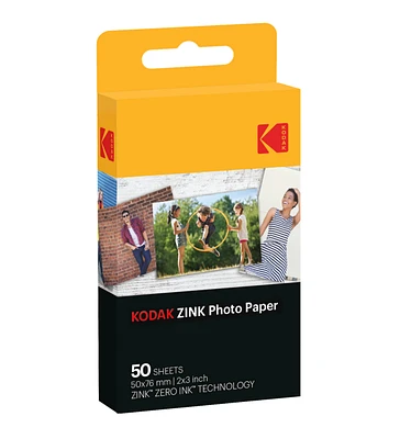 Kodak 2" x 3" Premium Zink Photo Paper - 50 Sheets