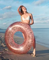 PoolCandy Rose Gold Glitter Pool Tube Jumbo 48"