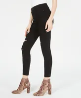 Celebrity Pink Juniors' High-Rise Distressed Curvy Skinny Jeans