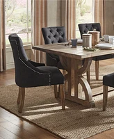 Alvia Button Tufts Wingback Hostess Chair Set Of 2