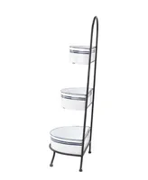 White Iron Farmhouse Display Shelving Unit, 38 x 14 x 10