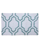 Saffron Fabs Quatrefoil 36' x 24' Non-Skid Cotton Bath Rug