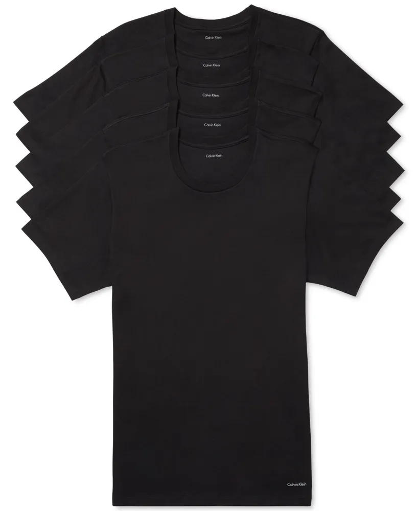 Calvin Klein Men's 5-Pack Cotton Classics Crew Neck Undershirts, Created for Macy's