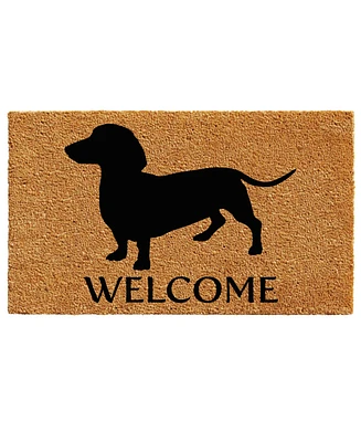 Home & More Dachshund Natural Coir/Vinyl Doormat, 24" x 36"