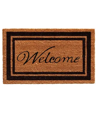 Home & More Border Welcome Coir/Vinyl Doormat