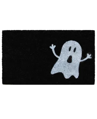 Home & More Ghost Halloween Coir/Vinyl Doormat, 17" x 29"