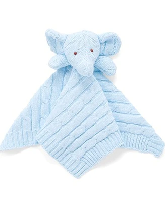 3 Stories Trading Baby Boy Knit Elephant Security Blanket