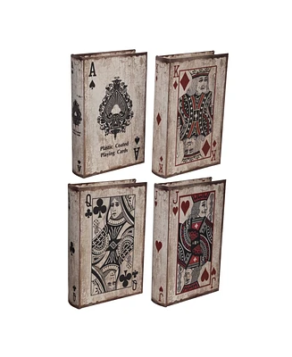 Ace Playing Cards Book Boxes, Large, Set of 4