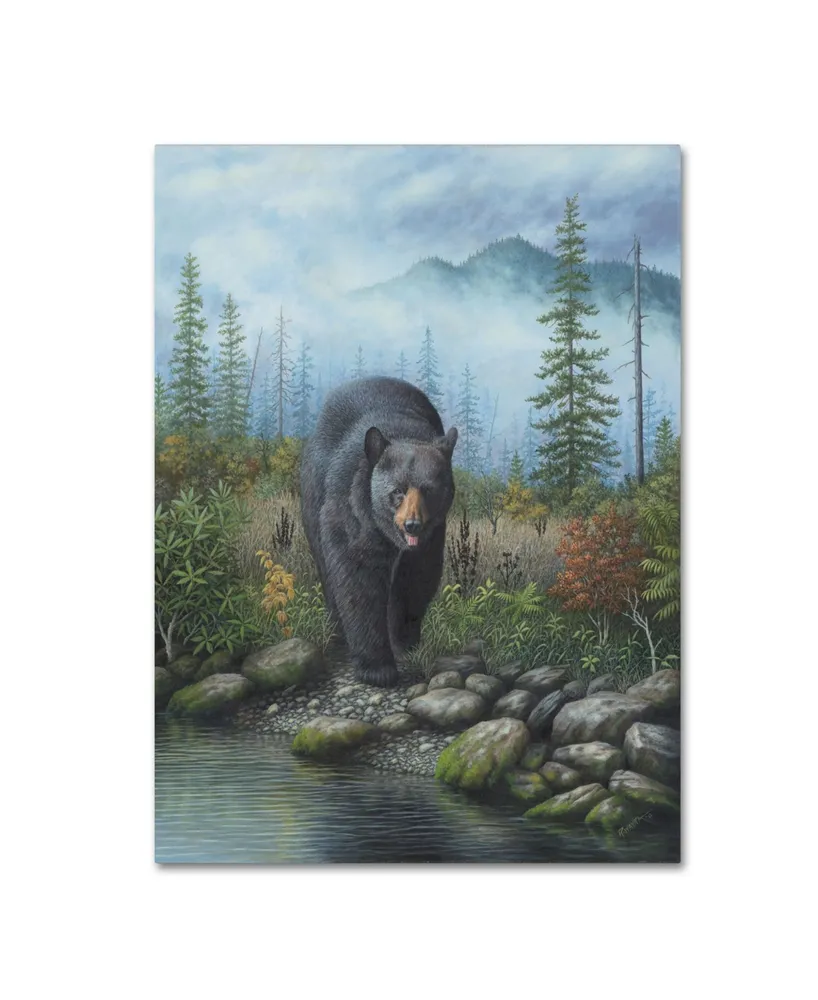 Robert Wavra 'Smoky Mountain Black Bear' Canvas Art