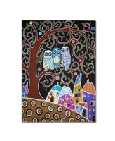 Karla Gerard 'Three Owls' Canvas Art - 19" x 14" x 2"