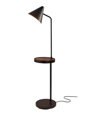 Adesso Oliver Wireless Charging Task Shelf Floor Lamp