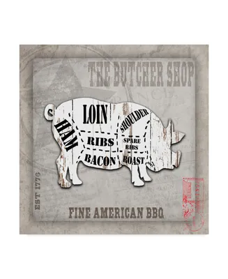 lightbox Journal 'American Butcher Shop Pig' Canvas Art - 18" x 18" x 2"