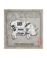 lightbox Journal 'American Butcher Shop Pig' Canvas Art - 18" x 18" x 2"