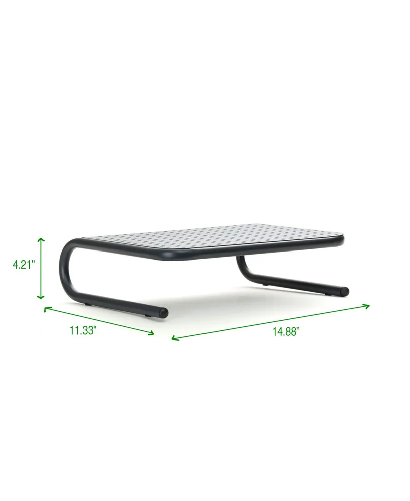 Mind Reader Metal Monitor Stand, Monitor Riser for Computer, Laptop, Desk, iMac, Dell, Hp, Lenovo, Printer Stand with Keyboard Storage