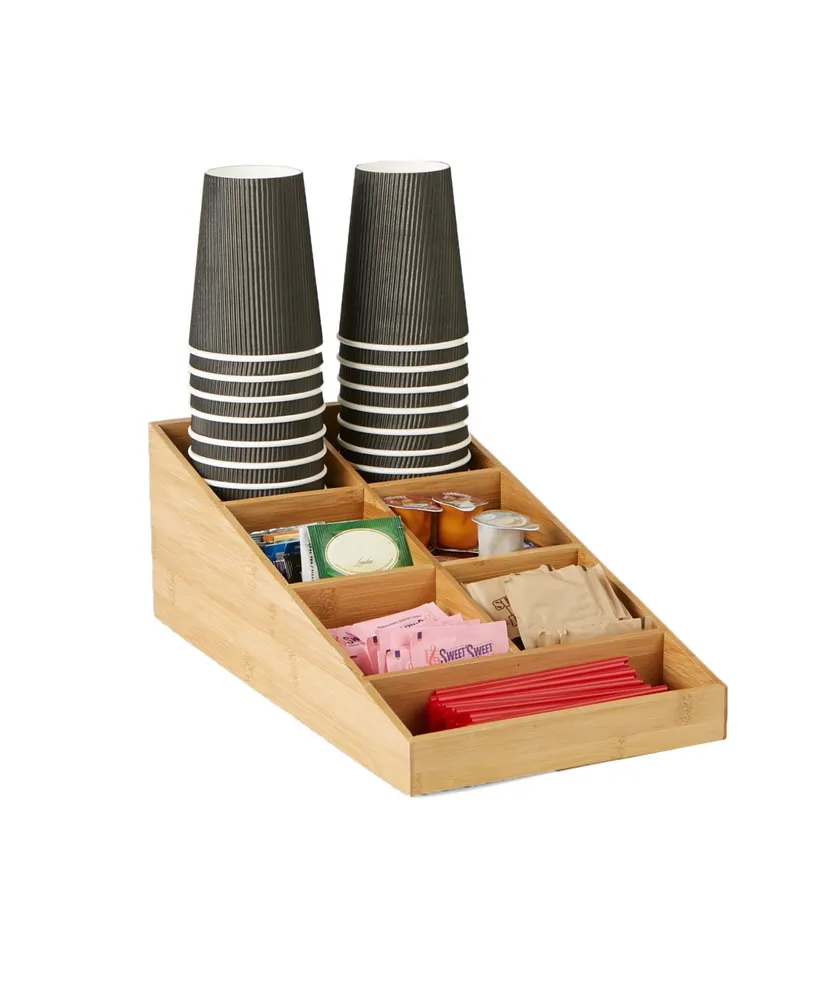 Mind Reader Coffee Condiment and Accessories Organizer, 7 Compartments