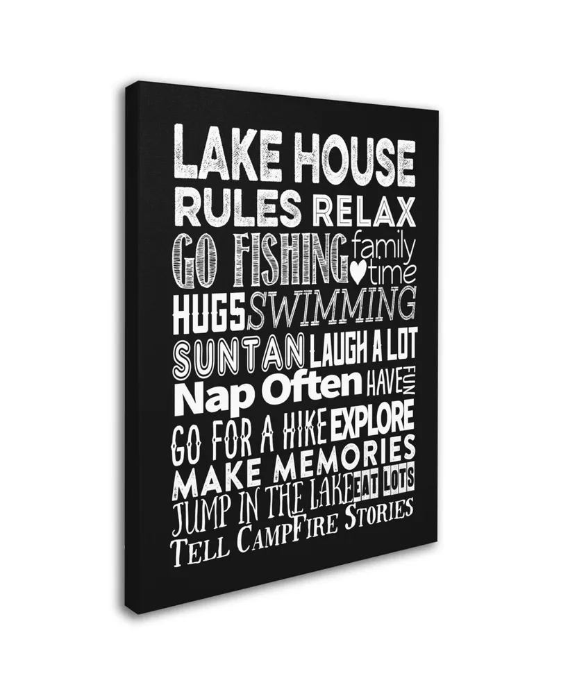 Marcee Duggar 'Lake House Rules' Canvas Art - 32" x 24" x 2"