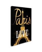 Lisa Powell Braun 'Paris Love' Canvas Art - 19" x 12" x 2"