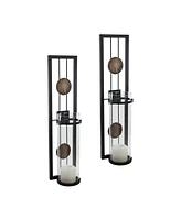 Danya B. Set of Two Contemporary Metal Wall Sconces