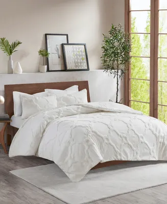 Madison Park Pacey Geometric 3-Pc. Duvet Cover Set, King/California King