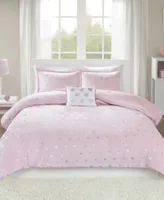 Mi Zone Rosalie Metallic Heart Comforter Sets