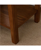 Leick Home One Drawer Shaker Nightstand, Medium Oak