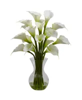 Nearly Natural Gala Calla Lily w/Vase Arrangement