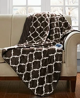 Beautyrest Ogee Plush Electric Throw, 60" x 70"