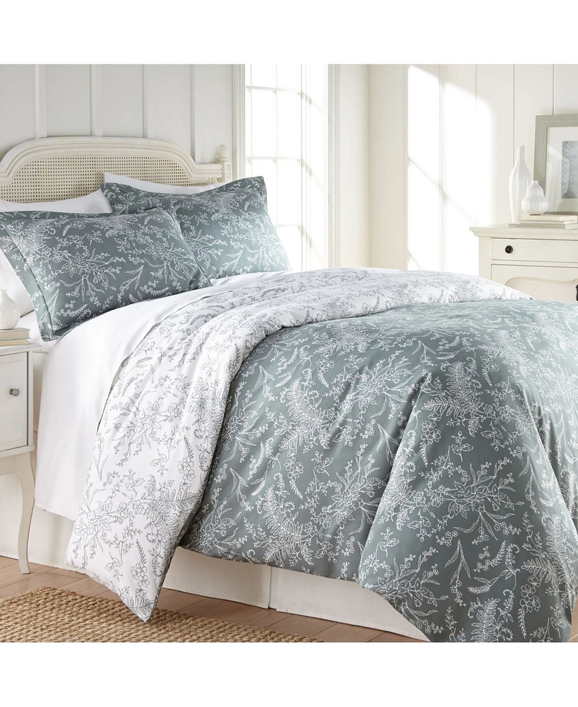 Southshore Fine Linens Winter Brush Reversible Down Alt Comforter Set, Twin/Twin Xl