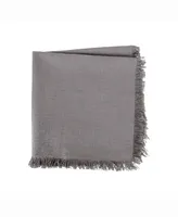 Solid Gray Heavyweight Fringed Napkin Set of 6