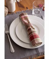 Solid Gray Heavyweight Fringed Placemat Set of 6