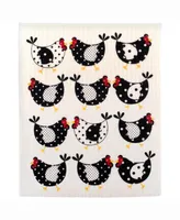 Chickens Swedish Dishcloth Set of 4