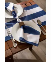 Nautical Blue Cabana Stripe Outdoor Table Runner 14" X 108"